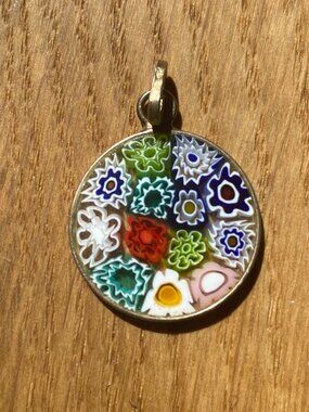 Venetian Millefiori Murano Glass Pendant